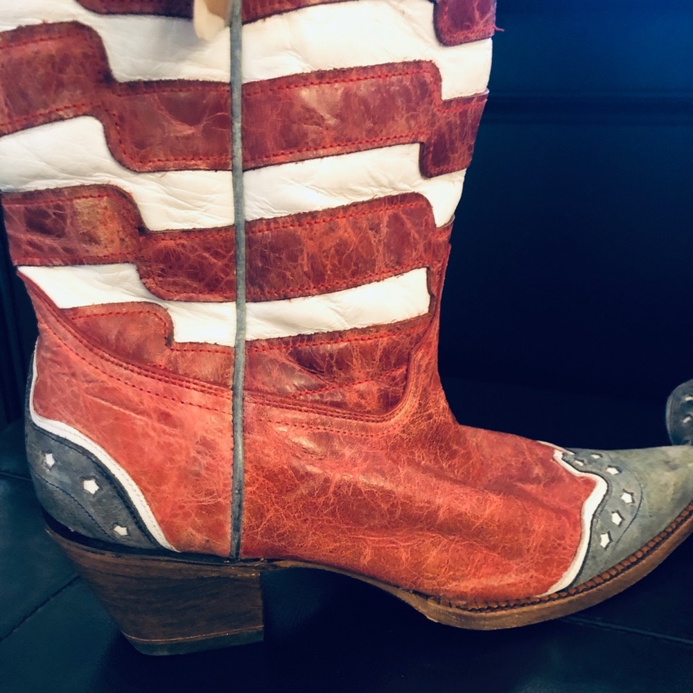 Corral Vintage American Flag Cowboy Boots - Picture 9 of 11